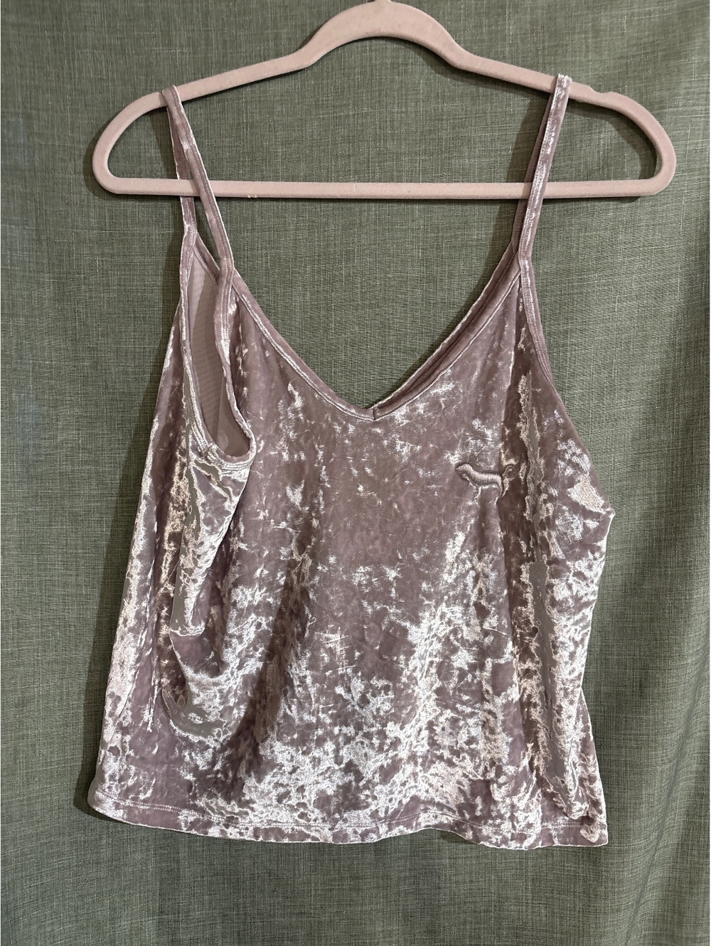 Victoria's Secret Pink Velvet Tank Top in Light Pink